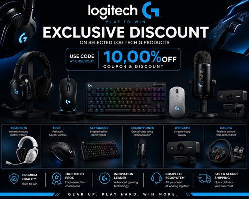 Logitech discount - g, 10,00%