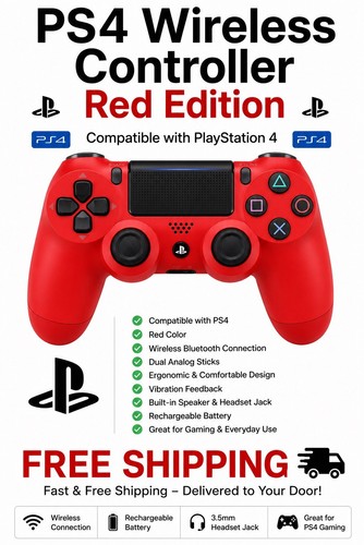 Controller ps4 rosso - rosso, magma